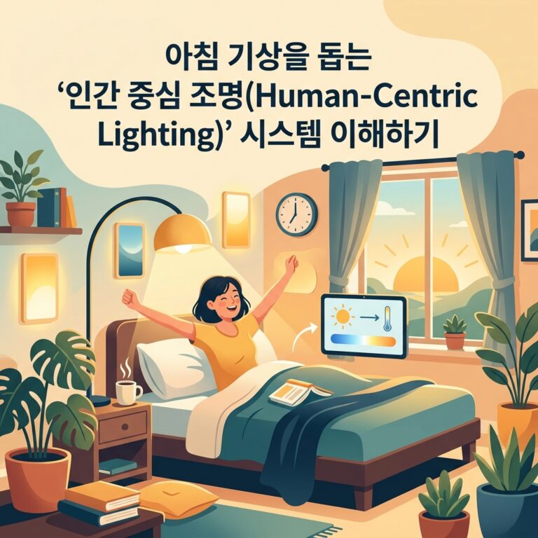 ai thumbnail illustration 아침 기상을 돕는 인간 중심 조명Human Centric Lighting 시스템 이해하기 1787107220