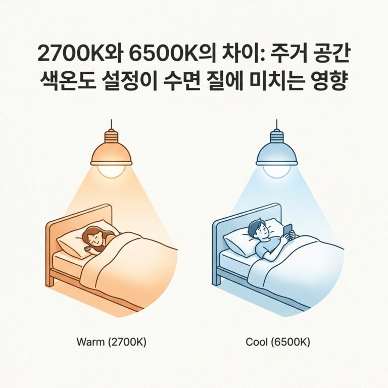 ai thumbnail minimal 2700K와 6500K의 차이 주거 공간 색온도 설정이 수면 질에 미치는 영향 1787100641