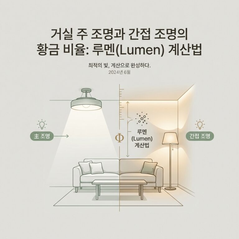 ai thumbnail minimal 거실 주 조명과 간접 조명의 황금 비율 루멘Lumen 계산법 1787107506